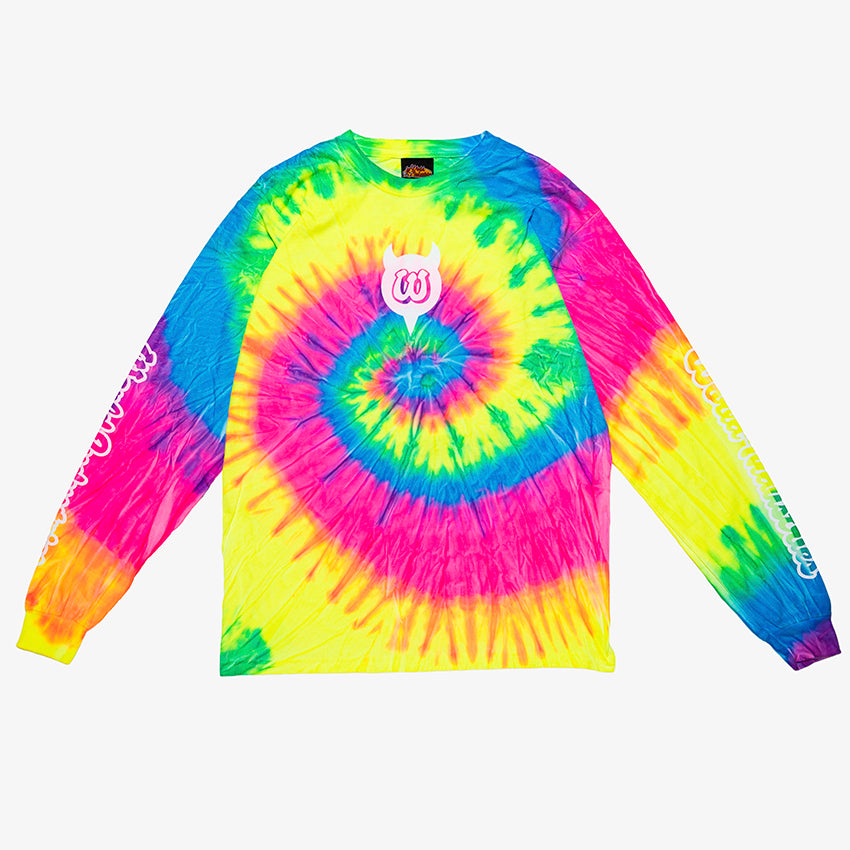 NEW DEVIL LOGO TIE-DYE LONG SLEEVE TEE